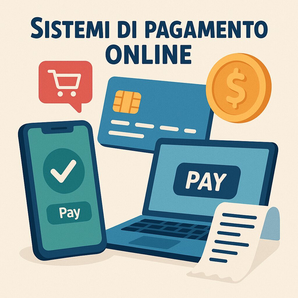 immagine contenente un computer e uno smarphone abilitati ai pagamenti online